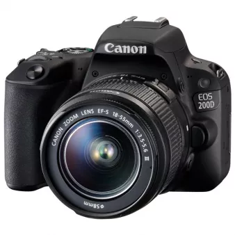 Фотоаппарат зеркальный Canon EOS 200D EF-S 18-55 III Kit Black