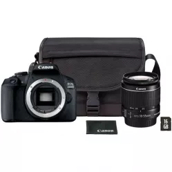Фотоаппарат зеркальный Canon EOS 2000D Kit с фотосумкой и картой памяти 16 ГБ