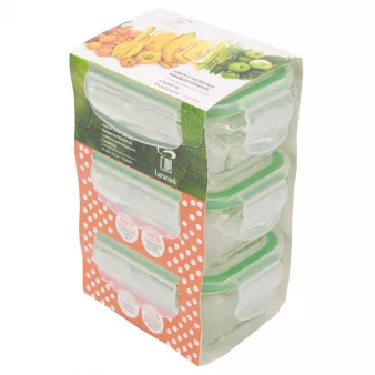 Контейнер для продуктов Laracook 603МVmini3 3шт. по 0,16л