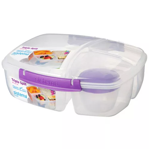 Контейнер для продуктов Sistema To-Go Triple Split 2л Violet (20920)