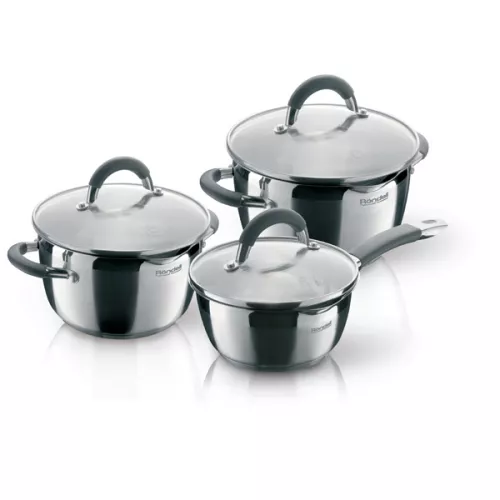 Набор посуды (нержавейка) Rondell Flamme RDS-341 3шт.: 1,3/3,2/5,7л
